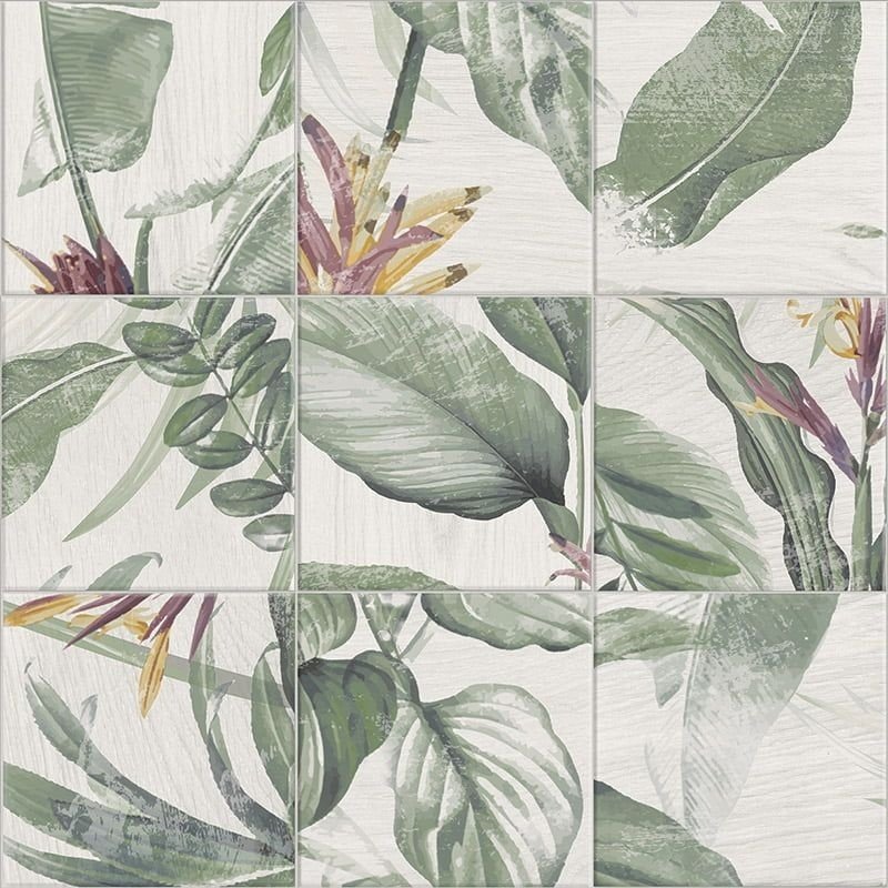 Керамогранит Mainzu Bottega Decor Spring Leaves 20x20 Разноцветный ...