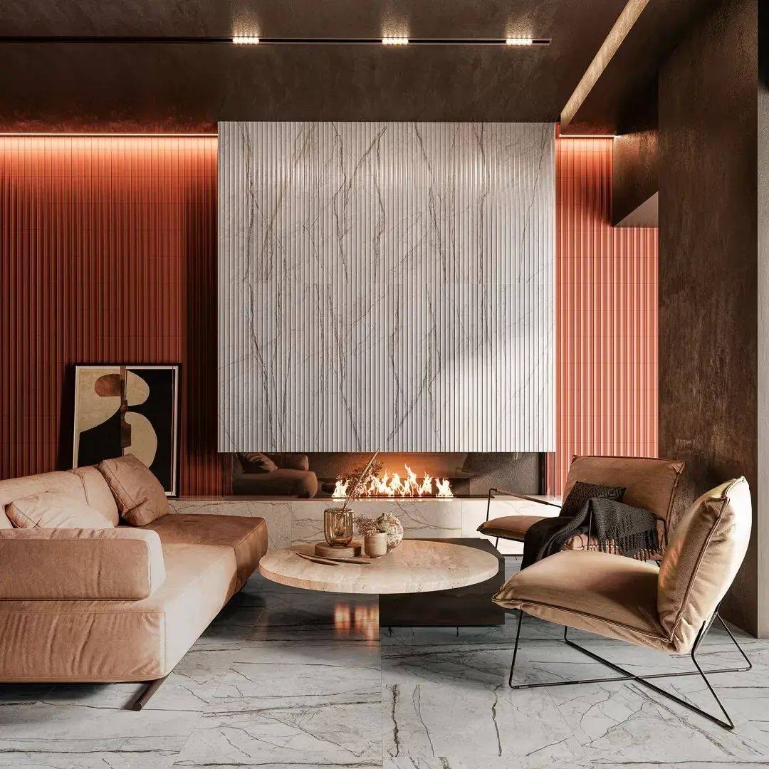 Плитка Kerama Marazzi Ифран Декор Серый Светлый Глянцевый Обрезной